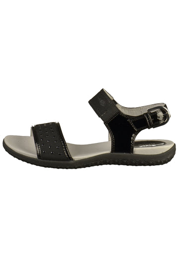 Geox Sandalen Lederimitat Schwarz - surf4shoes