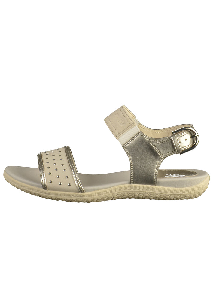 Geox Sandalen Lederimitat Silber - surf4shoes