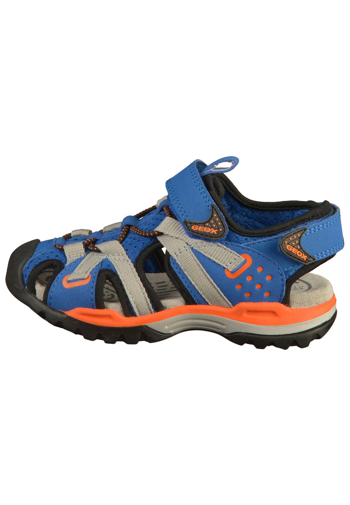 Geox Sandalen Lederimitat/Mesh Blau/Orange - surf4shoes