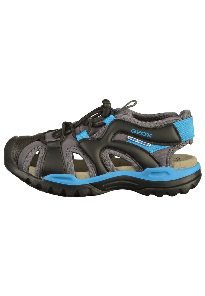 Geox Sandalen Lederimitat/Mesh Dunkelgrau - surf4shoes