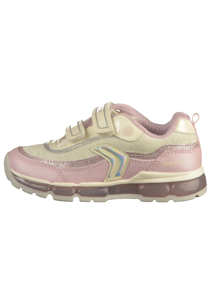 Geox Sneaker Lederimitat/Textil Weiß/Pink - surf4shoes