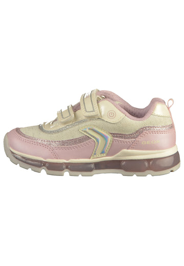 Geox Sneaker Lederimitat/Textil Weiß/Pink - surf4shoes