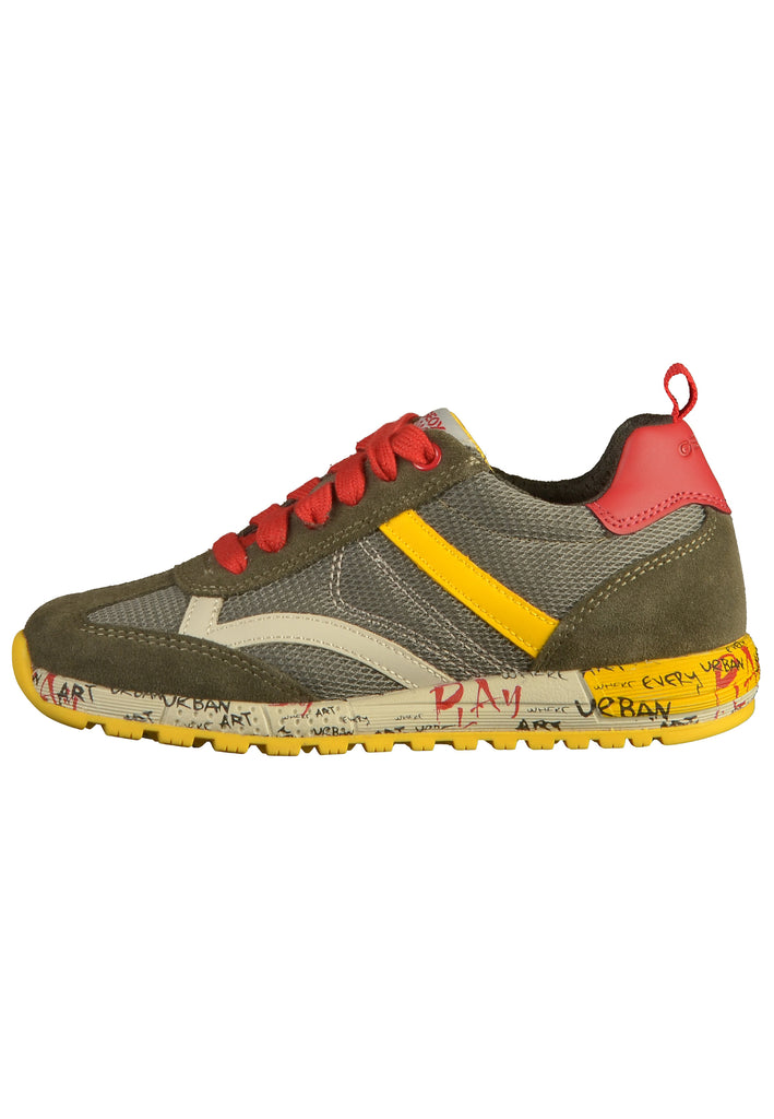 Geox Sneaker Veloursleder/Mesh Military - surf4shoes