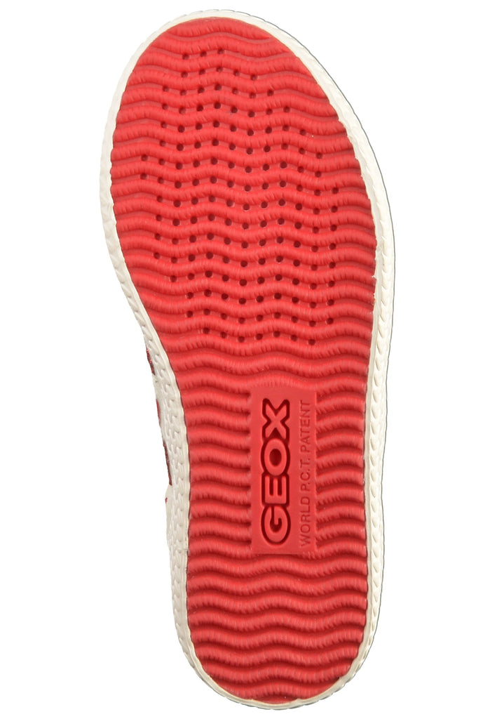 Geox Ballerinas Canvas Weiß/Rot - surf4shoes