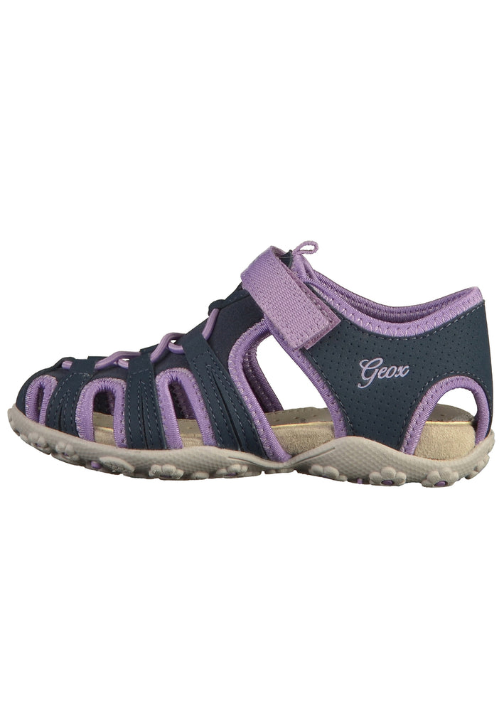 Geox Sandalen Lederimitat/Textil Navy/Lila - surf4shoes