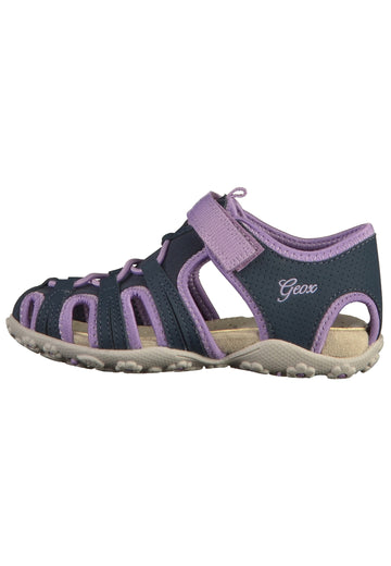 Geox Sandalen Lederimitat/Textil Navy/Lila - surf4shoes