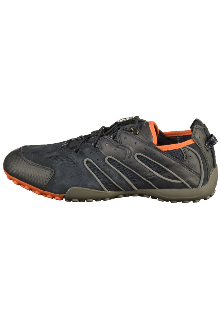 Geox Sneaker Veloursleder/Mesh Navy/Orange - surf4shoes