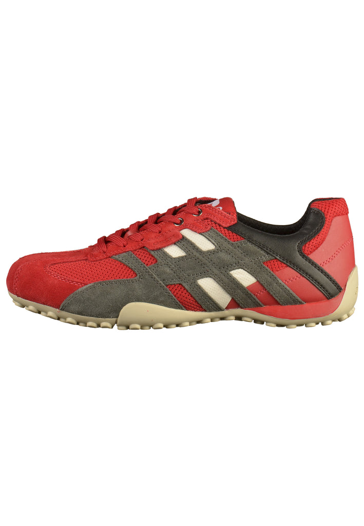 Geox Sneaker Veloursleder/Mesh Rot/Schwarz - surf4shoes