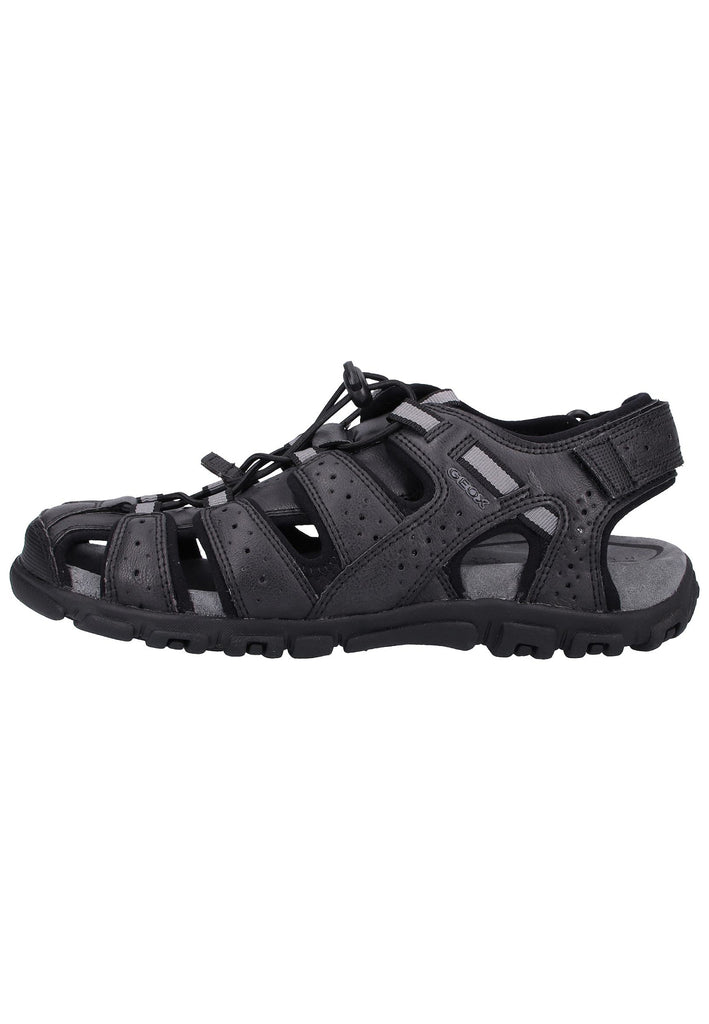 Geox Sandalen Lederimitat Schwarz - surf4shoes