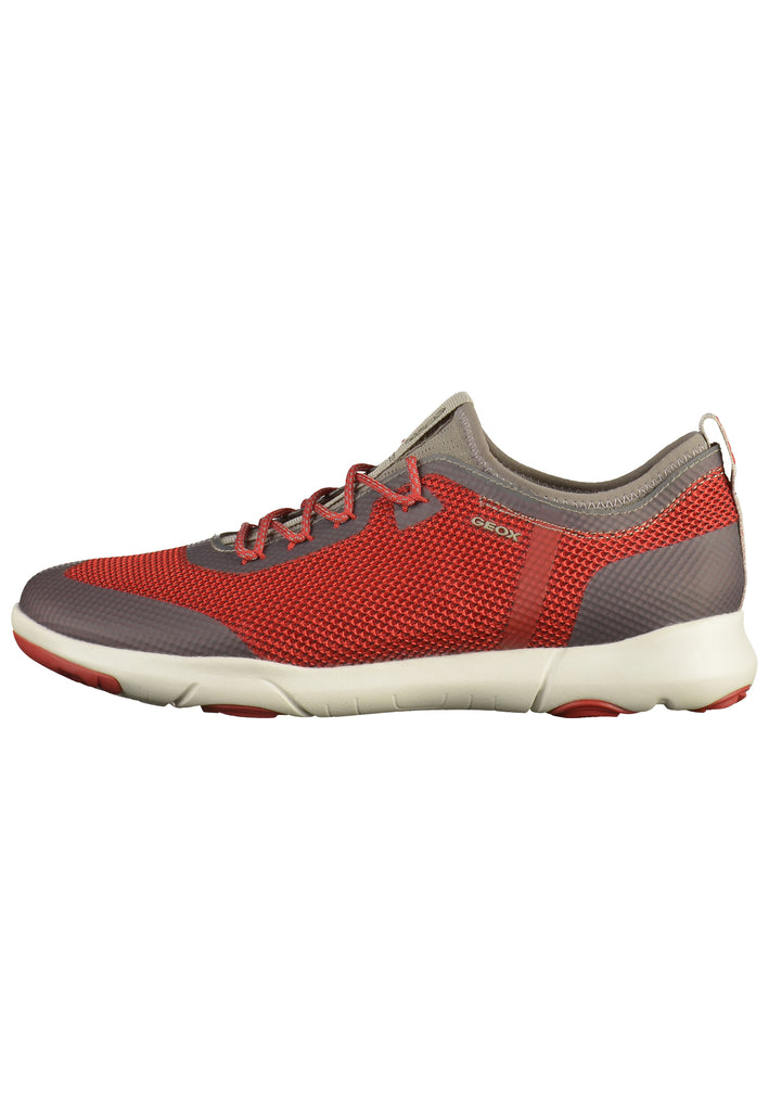 Geox Sneaker Lederimitat/Textil Rot/Grau - surf4shoes