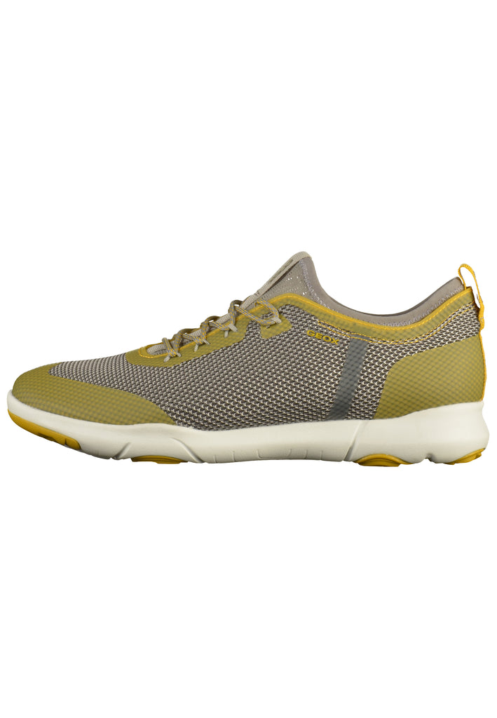 Geox Sneaker Lederimitat/Textil Grau/Gelb - surf4shoes