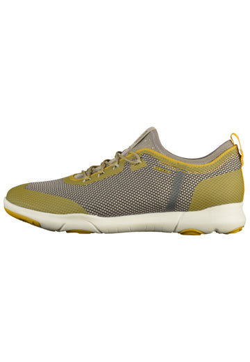 Geox Sneaker Lederimitat/Textil Grau/Gelb - surf4shoes