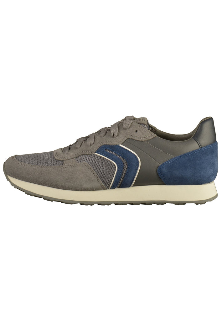 Geox Sneaker Leder/Textil Grau/Blau - surf4shoes