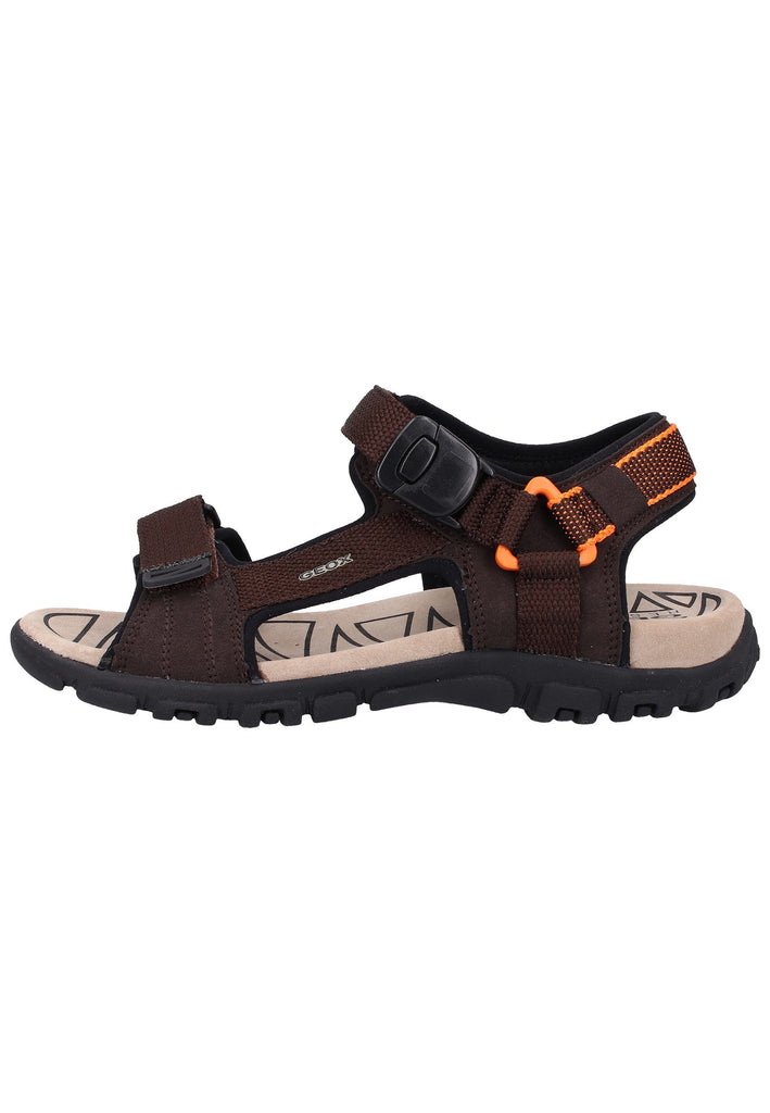 Geox Sandalen Lederimitat/Textil Coffee - surf4shoes