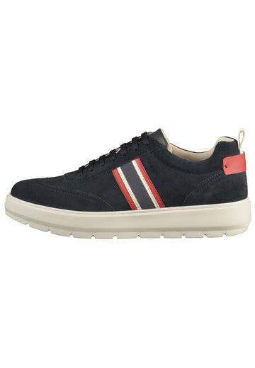 Geox Sneaker Veloursleder Navy/Rot - surf4shoes