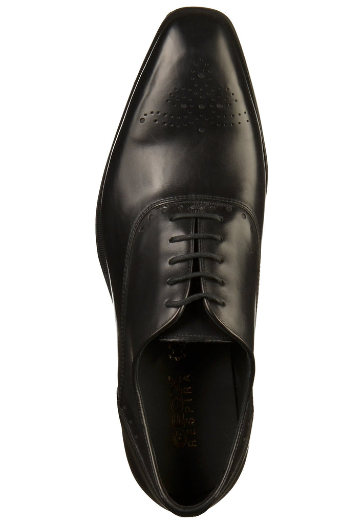 Geox Businessschuhe Glattleder Schwarz - surf4shoes