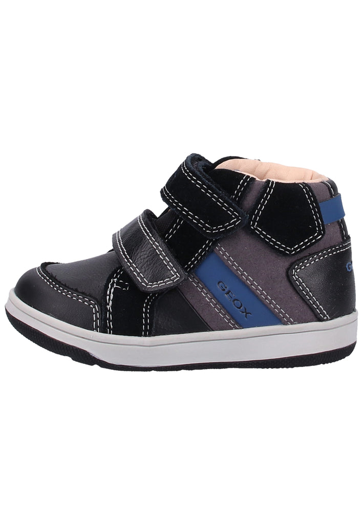 Geox Sneaker Lederimitat/Mesh Schwarz/Grau - surf4shoes