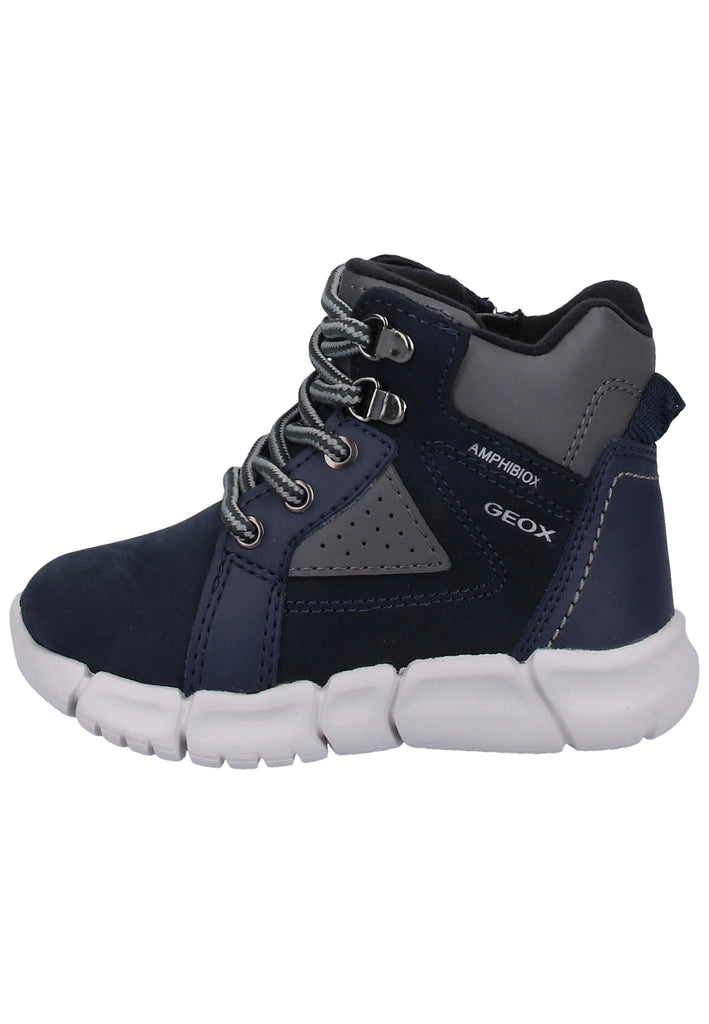 Geox Stiefel Leder/Textil Navy/Grau - surf4shoes