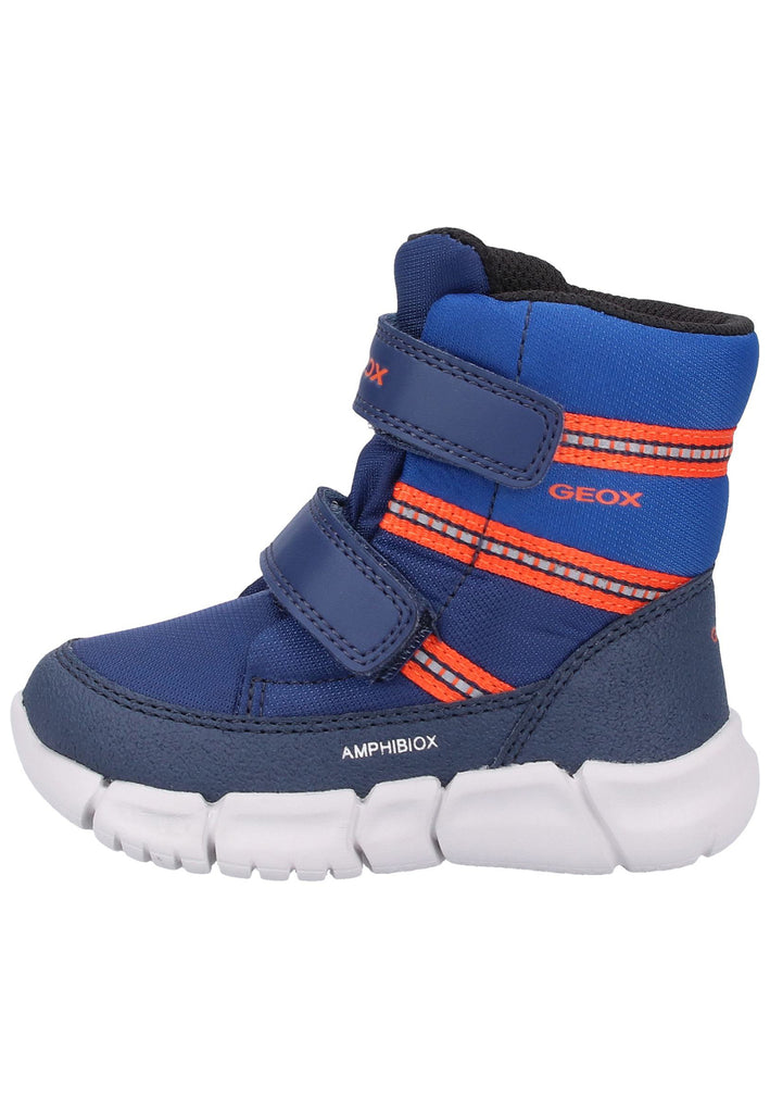 Geox Stiefel Lederimitat/Textil Navy/Orange Warmfutter - surf4shoes