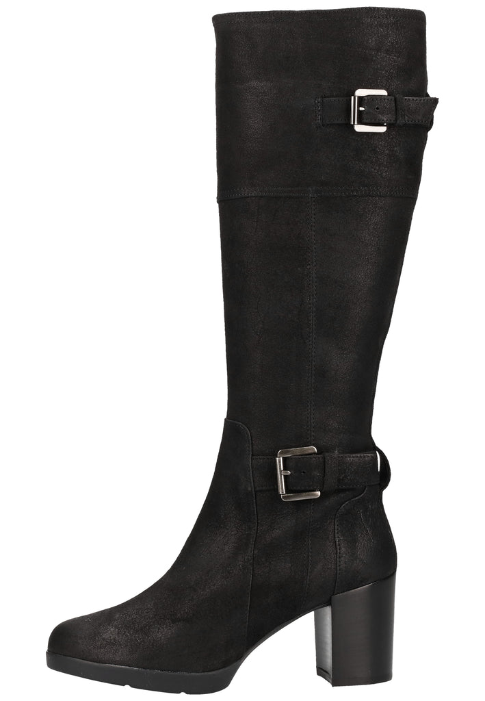 Geox Stiefel Veloursleder Schwarz - surf4shoes
