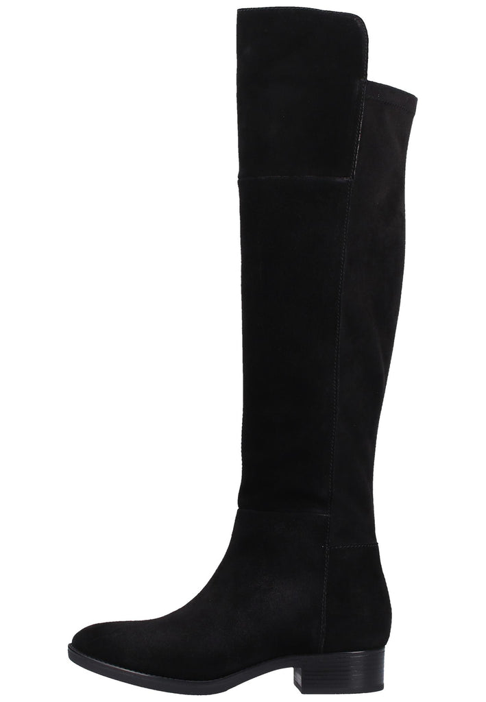 Geox Stiefel Veloursleder/Textil Schwarz - surf4shoes
