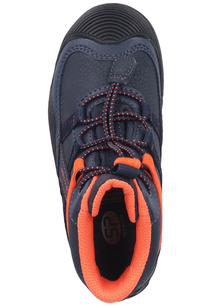 Geox Stiefelette Lederimitat/Mesh Navy/Orange - surf4shoes