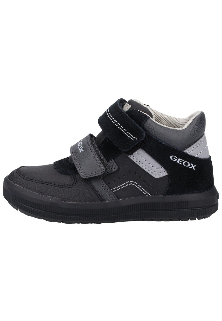 Geox Sneaker Leder/Textil Schwarz/Grau - surf4shoes