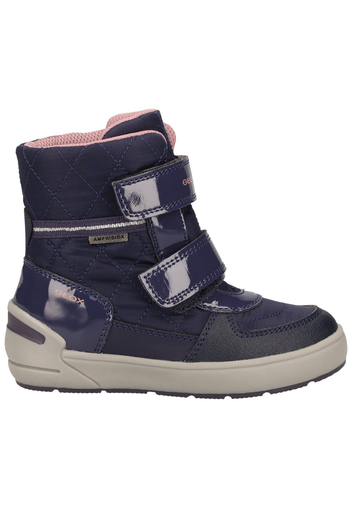 Geox Stiefelette Lederimitat Violett Warmfutter - surf4shoes