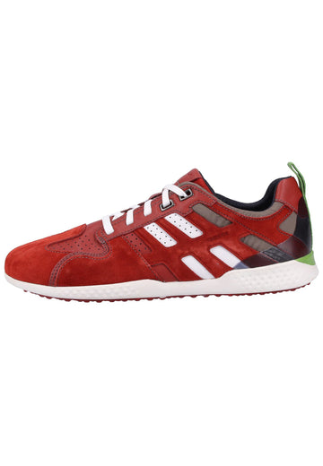 Geox Sneaker Leder/Textil Rot/Grau - surf4shoes
