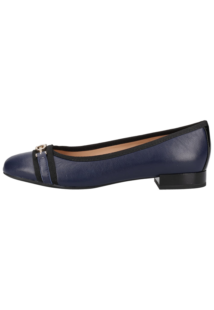 Geox Ballerinas Leder/Synthetik Blau/Schwarz - surf4shoes