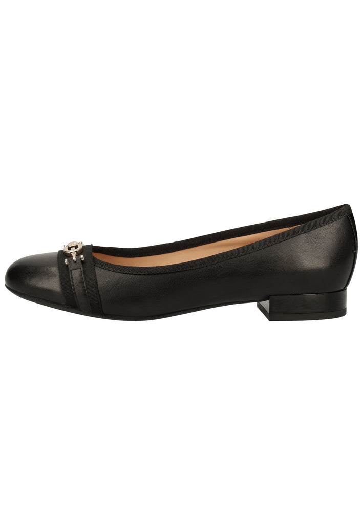 Geox Ballerinas Leder/Synthetik Schwarz - surf4shoes