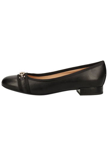 Geox Ballerinas Leder/Synthetik Schwarz - surf4shoes
