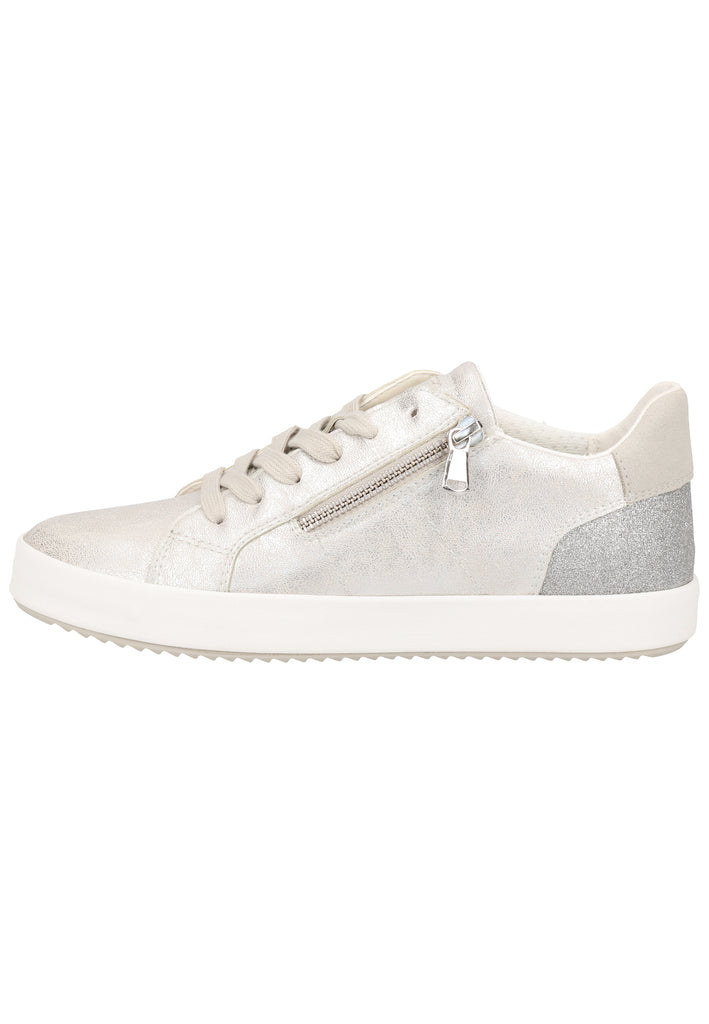 Geox Sneaker Lederimitat/Textil Silber - surf4shoes