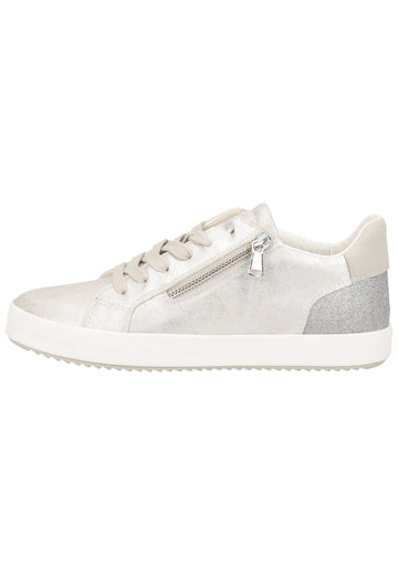 Geox Sneaker Lederimitat/Textil Silber - surf4shoes