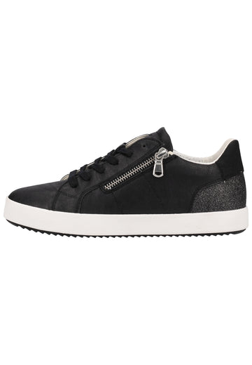 Geox Sneaker Lederimitat/Textil Schwarz/Anthrazit - surf4shoes