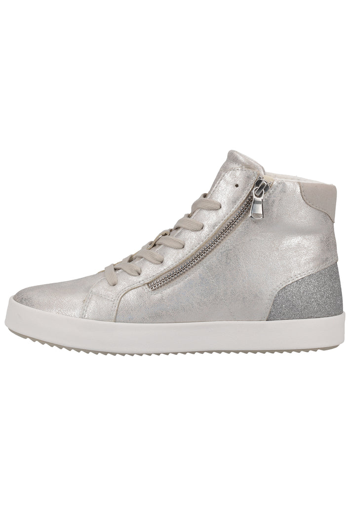 Geox Sneaker Lederimitat/Textil Silber - surf4shoes