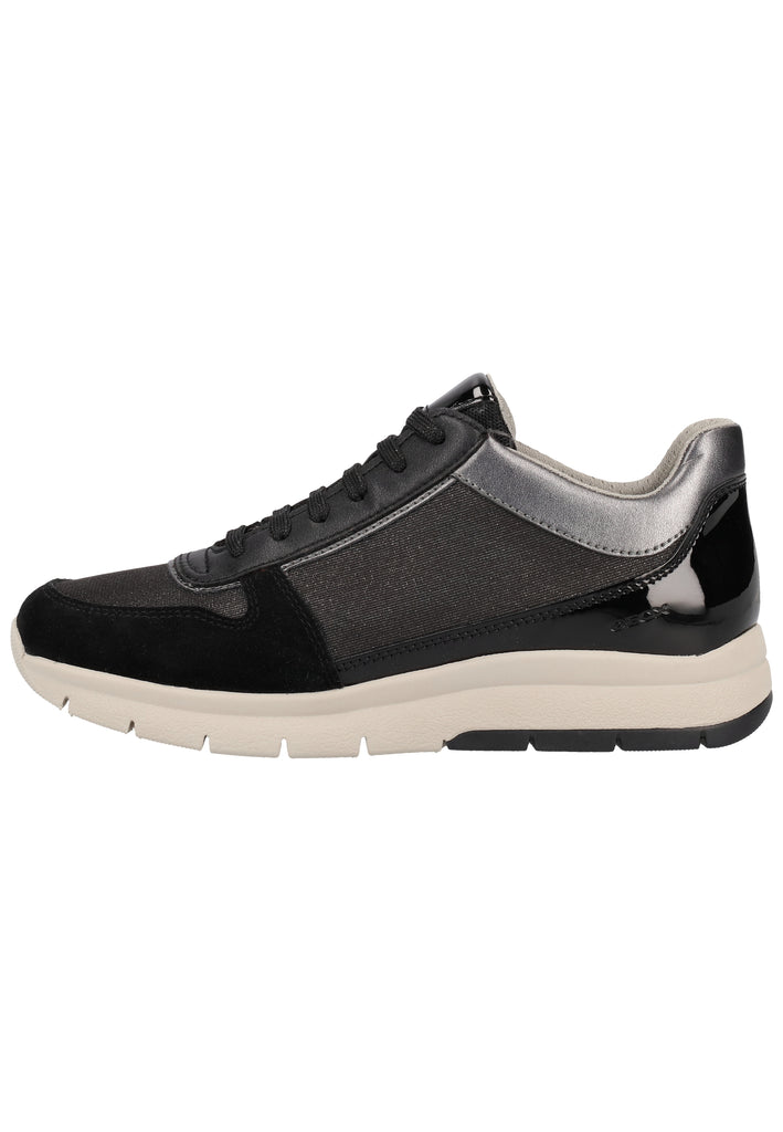 Geox Sneaker Veolurs/Textil/Synthetik Schwarz - surf4shoes