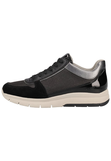Geox Sneaker Veolurs/Textil/Synthetik Schwarz - surf4shoes