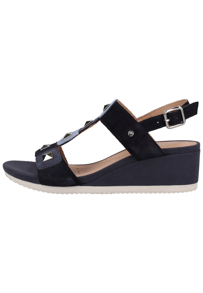Geox Sandalen Veloursleder Navy/Dark Blue - surf4shoes