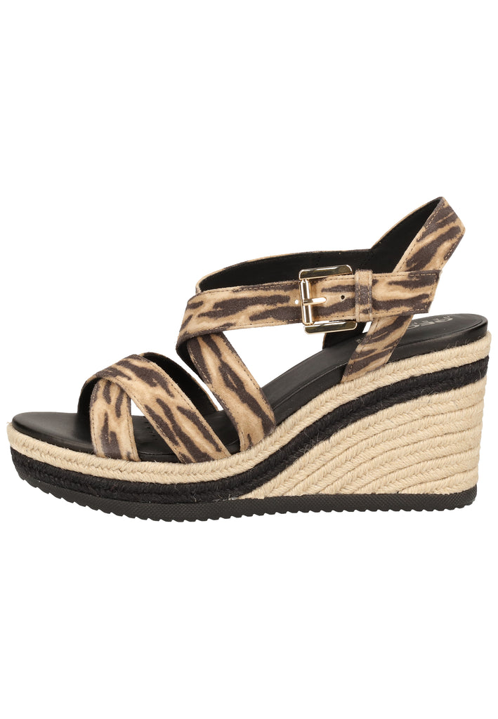 Geox Sandalen Veloursleder Schwarz/Braun - surf4shoes