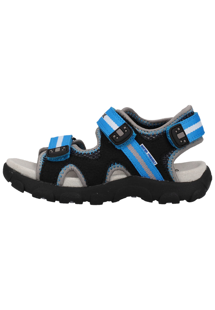 Geox Sandalen Lederimitat/Mesh Schwarz/Blau - surf4shoes
