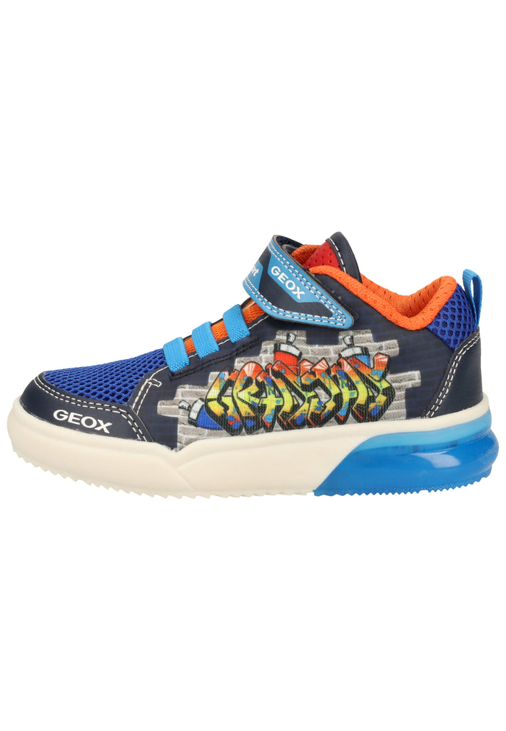 Geox Sneaker Lederimitat/Mesh Navy - surf4shoes