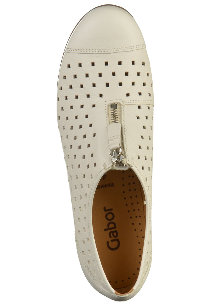 Gabor Slipper Leder Weiß - surf4shoes