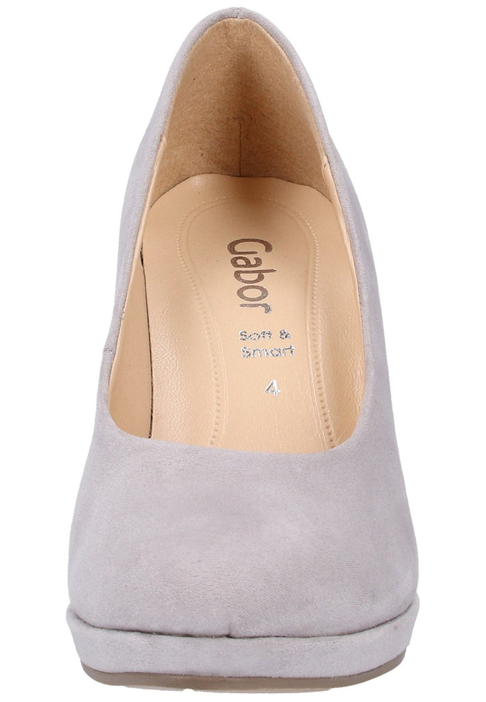 Gabor Pumps Lederimitat Hellgrau - surf4shoes