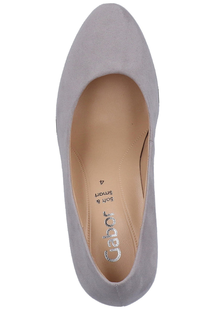 Gabor Pumps Lederimitat Hellgrau - surf4shoes