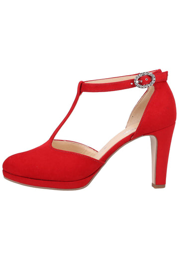 Gabor Pumps Veloursleder Rot - surf4shoes