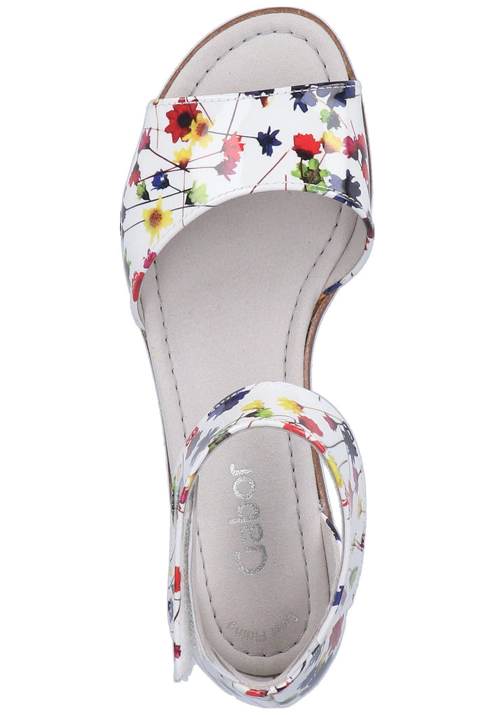 Gabor Sandalen Lederimitat Weiß - surf4shoes