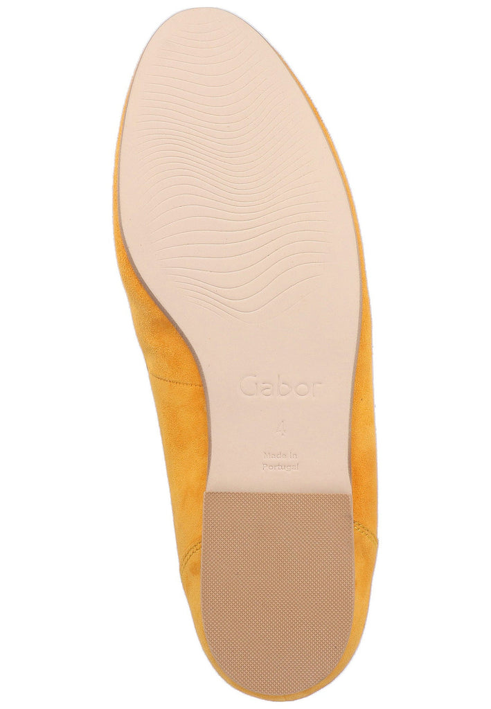 Gabor Slipper Nubukleder Gelb - surf4shoes