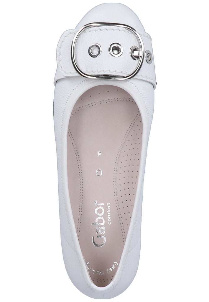 Gabor Ballerinas Leder Weiß - surf4shoes