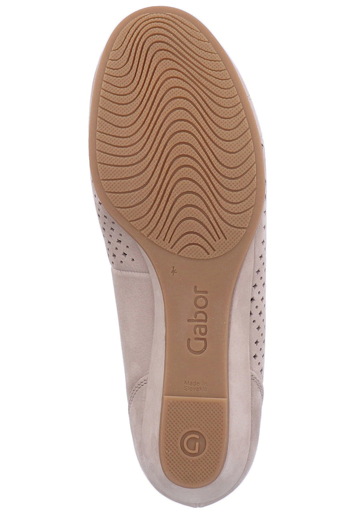 Gabor Ballerinas Nubukleder Grau - surf4shoes